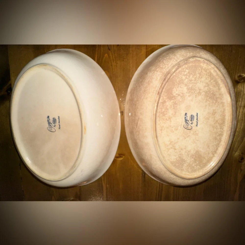 Set of 2 Canyon Pine Hand-Painted Oval Platters – Kanedai Japan
